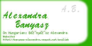 alexandra banyasz business card